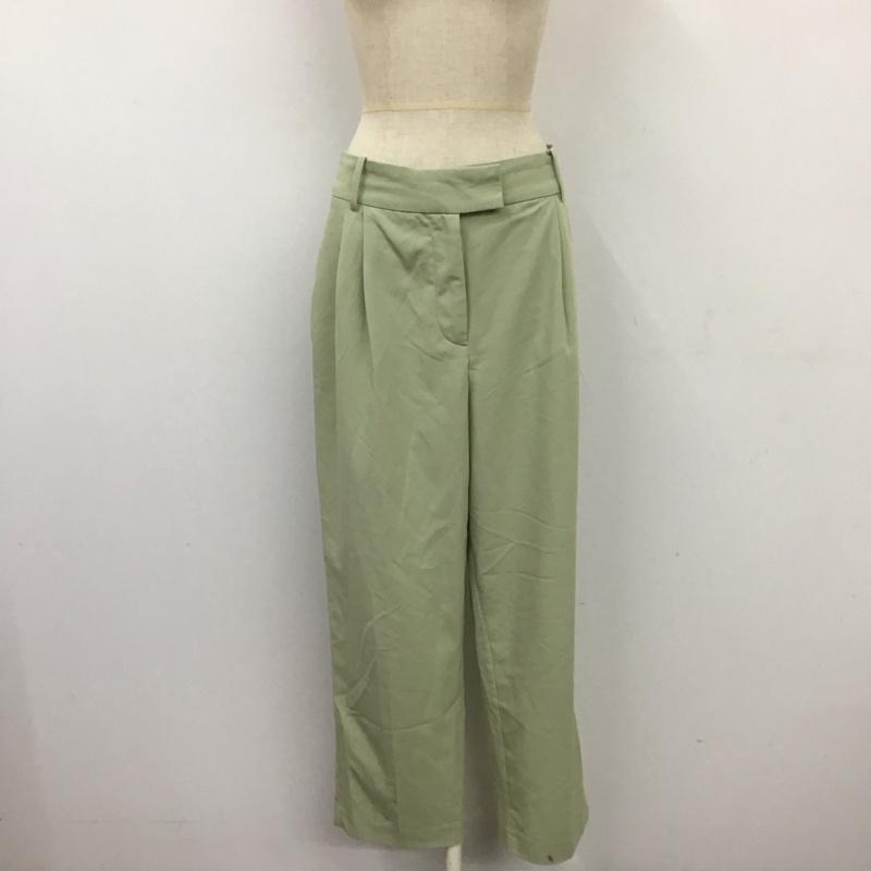 ザラ ZARA ボトムス ボトムス 8372 054 526 ハイウエストパンツ ワイドパンツ タックパンツ S 無地 薄緑 / ライトグリーン /  レディース USED 古着 中古 10118748