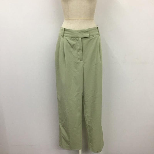 ザラ ZARA ボトムス ボトムス 8372 054 526 ハイウエストパンツ ワイドパンツ タックパンツ S 無地 薄緑 / ライトグリーン /  レディース USED 古着 中古 10118748
