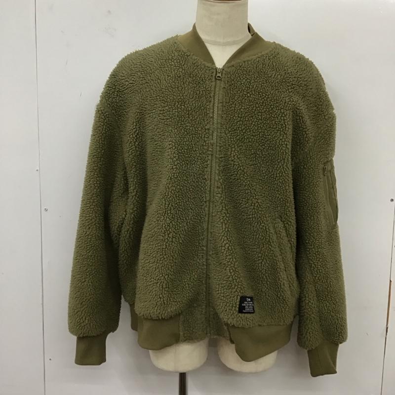 ジーユー GU ジャケット、上着 ジャンパー、ブルゾン 341-340991 フリースジャケット ジップアップジャケット XL 無地 カーキ / カーキ /  メンズ USED 古着 中古 10119039