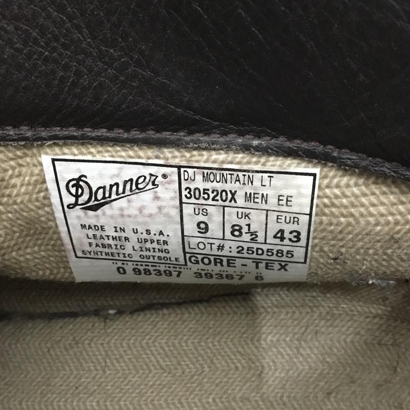 ダナー Danner ブーツ ショートブーツ 30520X ダナーマウンテン ライト US9 US：9 ロゴ、文字 茶 / ブラウン /  メンズ USED 古着 中古 10149664