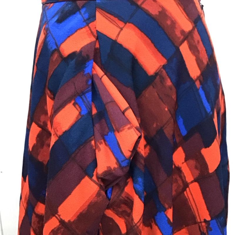 スライ SLY スカート ひざ丈スカート 0307AM31-0360 GRAFFITI CHURCH MIMOLLET SK 1 総柄 青 / ブルー / X 赤 / レッド /  レディース USED 古着 中古 10120927