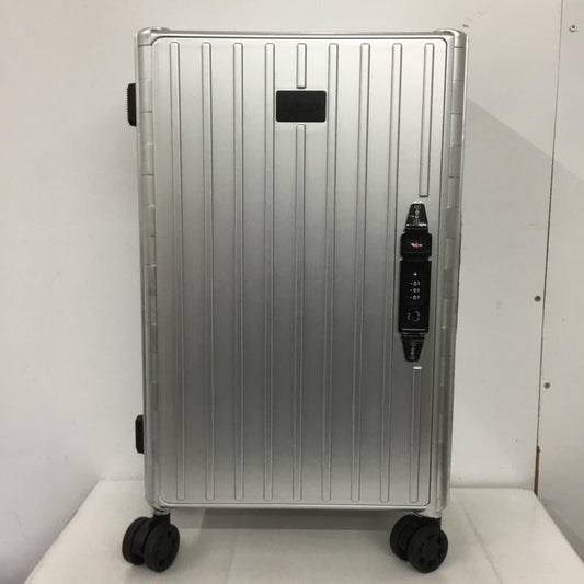 アンドフラット &.FLAT スーツケース、トランク スーツケース、トランク FL14-4-00001 折りたたみ ハードキャリーバッグ キャリーケース 箱有 ロゴ、文字 銀 / シルバー /  メンズ USED 古着 中古 10137518