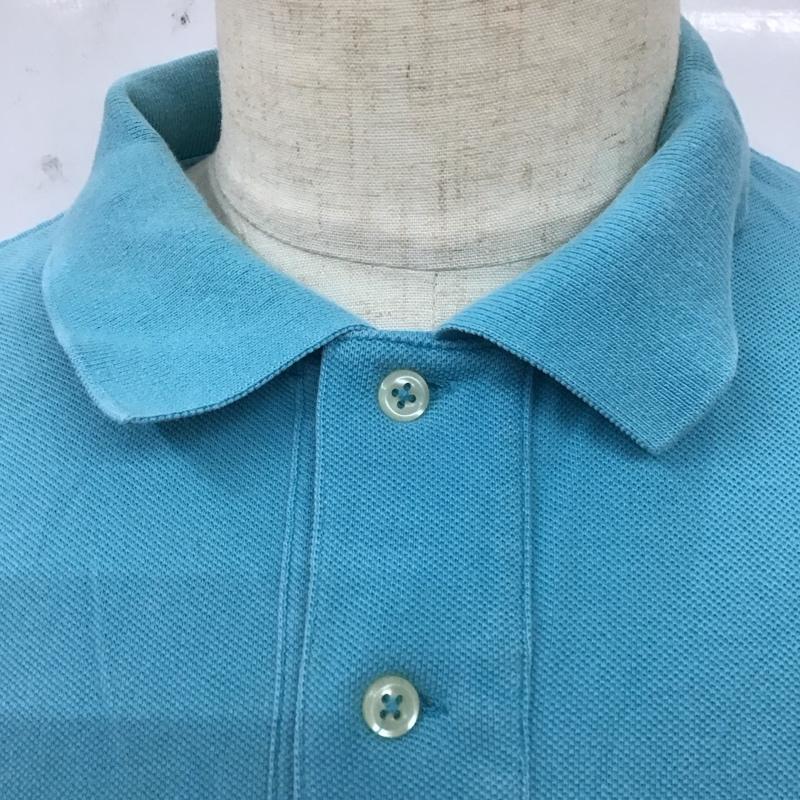 ポロバイラルフローレン Polo by RALPH LAUREN ポロシャツ 半袖 半袖ポロシャツ カラーシャツ 半袖カットソー L ロゴ、文字 水色 / ライトブルー /  メンズ USED 古着 中古 10112148