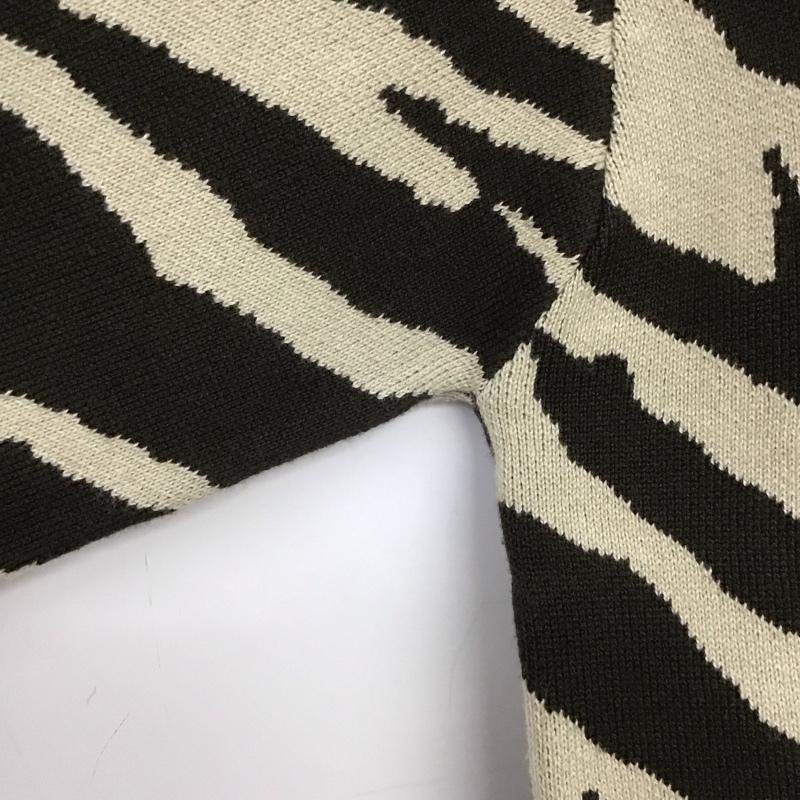 スローバイスライ THROW by SLY ニット、セーター 長袖 030DA070-5470 ZEBRA MG TURTLE TOPS FREE ゼブラ柄 マルチカラー / マルチカラー /  レディース USED 古着 中古 10140222