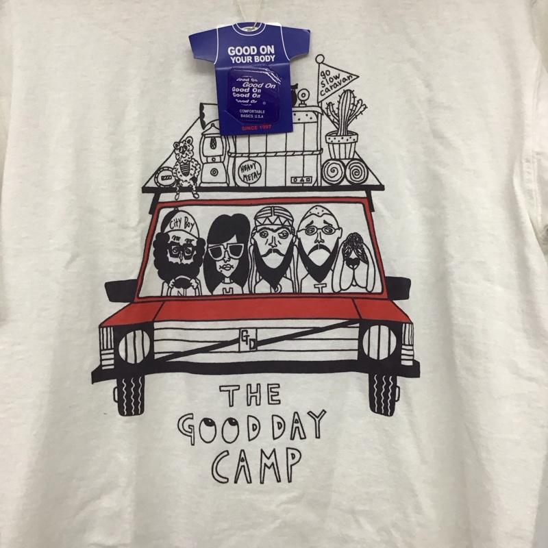 グッドオン Good On Tシャツ 半袖 半袖カットソー プリントTシャツ クルーネックカットソー M プリント 白 / ホワイト /  メンズ USED 古着 中古 10141457