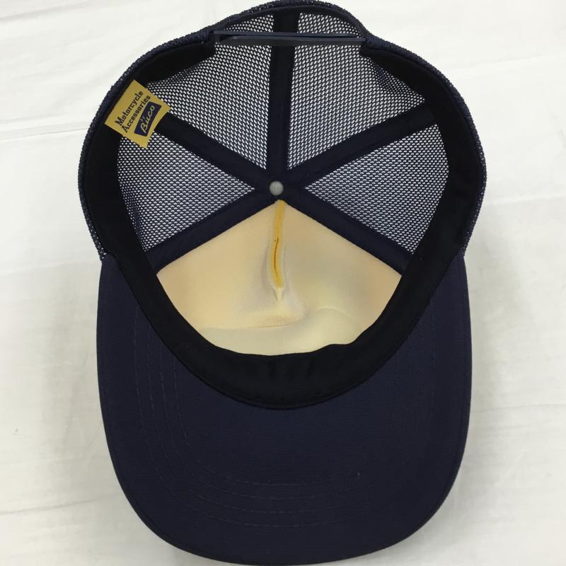 ブコ BUCO 帽子 キャップ ロゴ、文字 紺 / ネイビー / X 黄 / イエロー /  メンズ USED 古着 中古 10140577