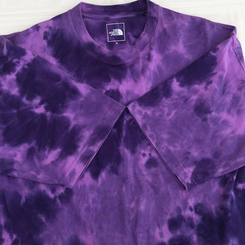 ザノースフェイス THE NORTH FACE Tシャツ 半袖 NT32435 ショートスリーブタイダイハンドライティングティー M  紫 / パープル /  メンズ USED 古着 中古 10150339