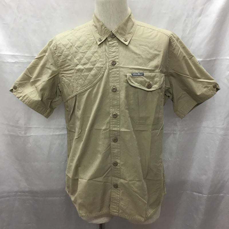 エディーバウアー Eddie Bauer シャツ、ブラウス 半袖 タグ付き ミリタリーシャツ S 無地 ベージュ / ベージュ /  メンズ USED 古着 中古 10112868
