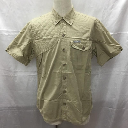 エディーバウアー Eddie Bauer シャツ、ブラウス 半袖 タグ付き ミリタリーシャツ S 無地 ベージュ / ベージュ /  メンズ USED 古着 中古 10112868