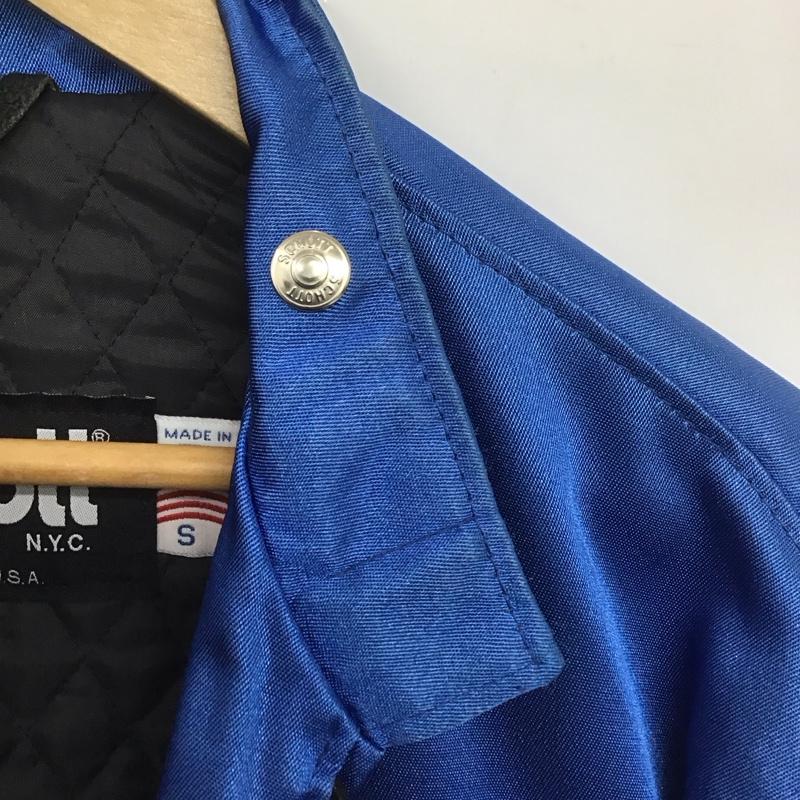 ショット schott ジャケット、上着 ジャケット、ブレザー ジップアップジャケット ナイロンジャケット アウター S 無地 青 / ブルー /  メンズ USED 古着 中古 10147777