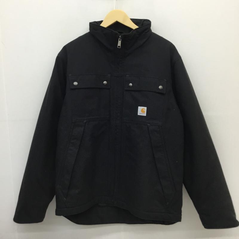 カーハート Carhartt ジャケット、上着 ジャケット、ブレザー RN14806 100107 001 Woodward Black Water Repellent Quick Duck Jacket M ロゴ、文字 黒 / ブラック /  メンズ USED 古着 中古 10124450