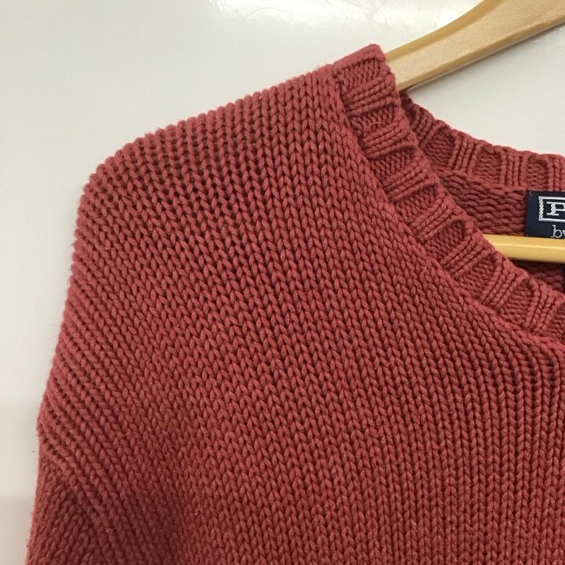 ポロバイラルフローレン Polo by RALPH LAUREN ニット、セーター 長袖 長袖ニットカットソー Vネック セーター M ロゴ、文字 えんじ / ワインレッド /  メンズ USED 古着 中古 10143159