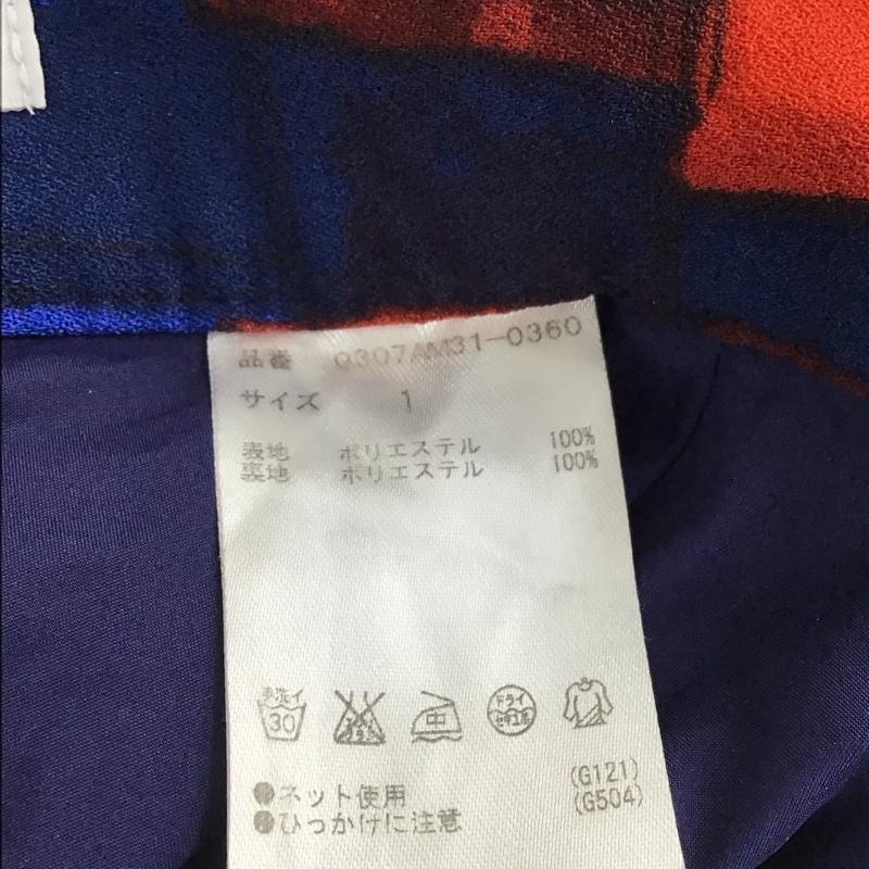 スライ SLY スカート ひざ丈スカート 0307AM31-0360 GRAFFITI CHURCH MIMOLLET SK 1 総柄 青 / ブルー / X 赤 / レッド /  レディース USED 古着 中古 10120927