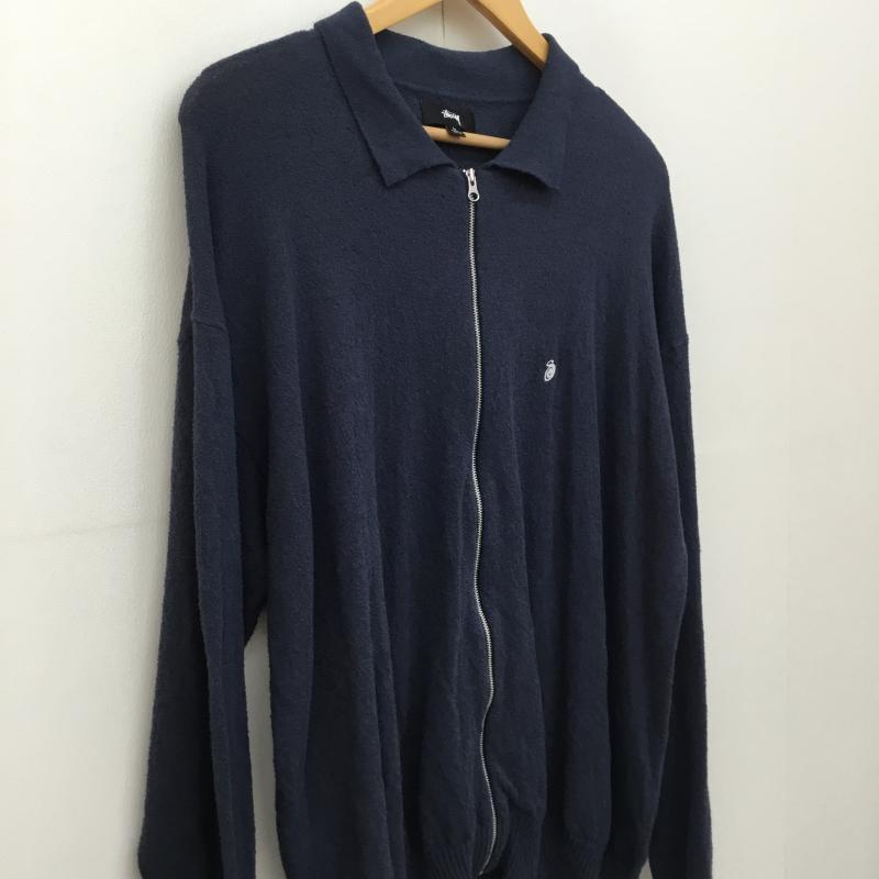 ステューシー STUSSY ジャケット、上着 ジャケット、ブレザー 23ss　LIGHT　WEIGHT　LS　ZIP　POLO L 刺繍 X ワンポイント 紺 / ネイビー /  メンズ USED 古着 中古 10122742