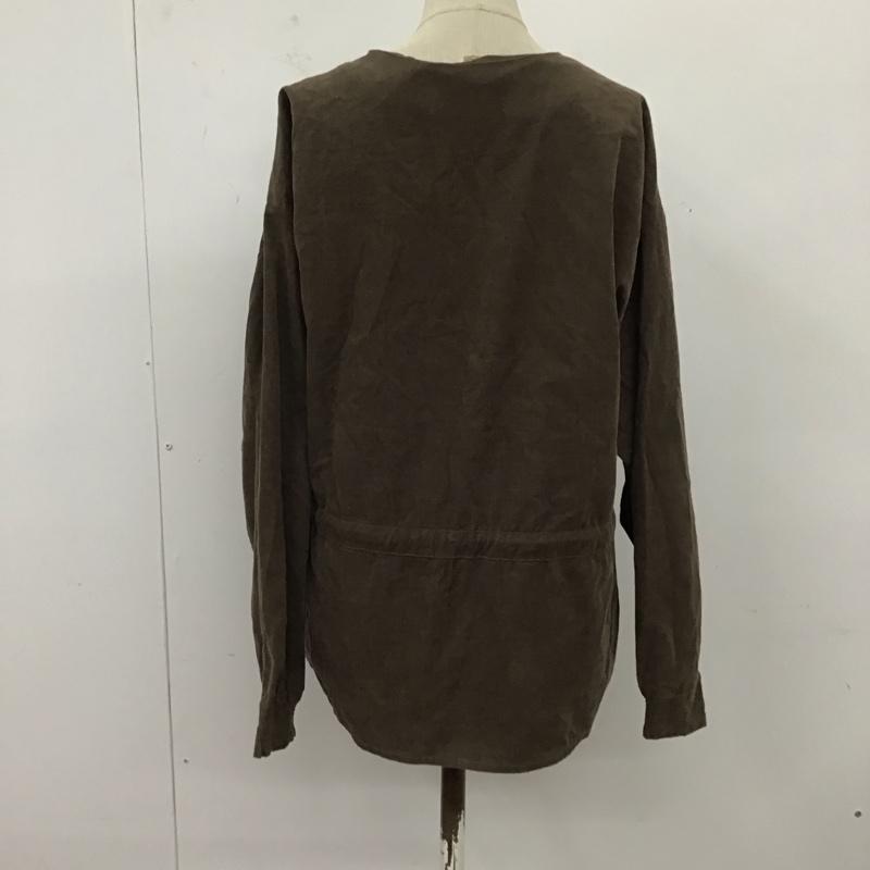 ニコアンド niko and... シャツ、ブラウス 長袖 M 無地 茶 / ブラウン /  レディース USED 古着 中古 10121212