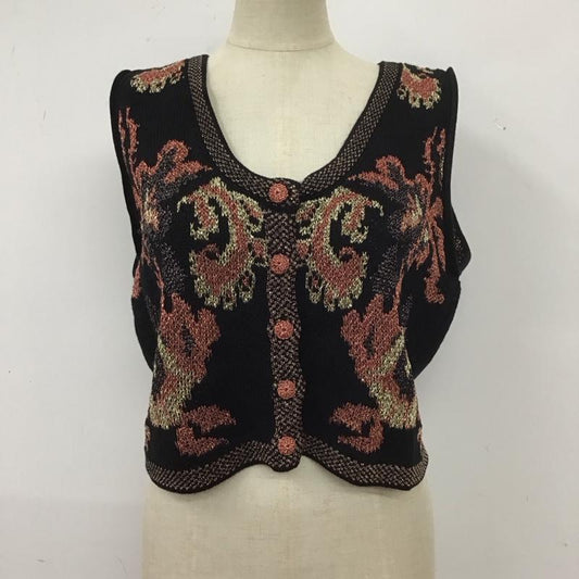 ザラ ZARA ベスト ベスト ベスト ニット ノースリーブカットソー 前開き M 総柄 マルチカラー / マルチカラー /  レディース USED 古着 中古 10113827