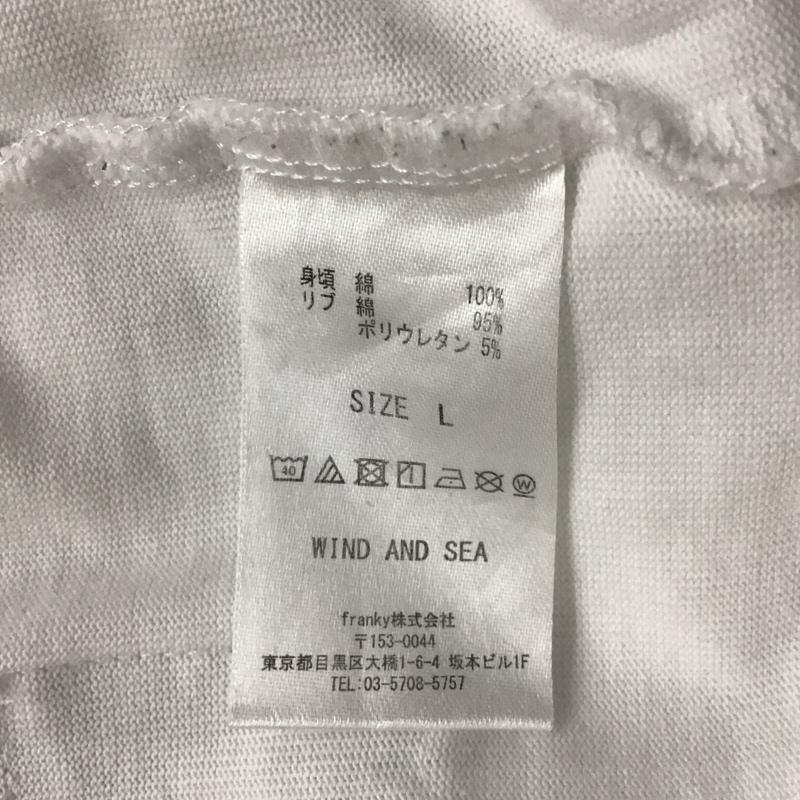 ウィンダンシー WIND AND SEA Tシャツ 半袖 半袖カットソー プリントTシャツ クルーネックカットソー L ロゴ、文字 白 / ホワイト /  メンズ USED 古着 中古 10129697