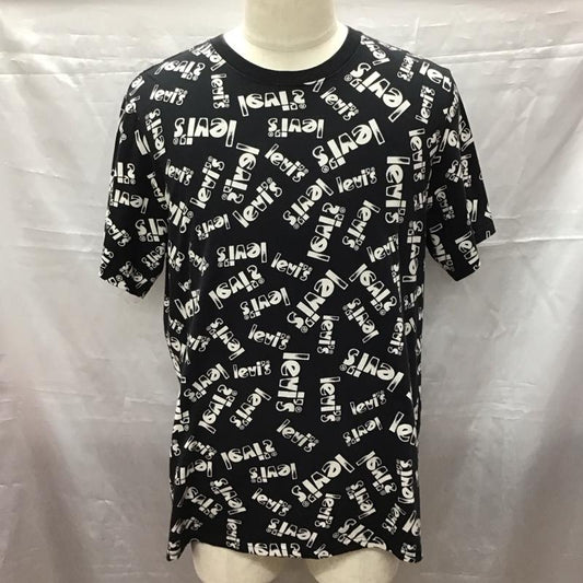 リーバイス Levi s Tシャツ 半袖 16143-0891 リラックスフィット M 総柄 黒 / ブラック /  メンズ USED 古着 中古 10115554