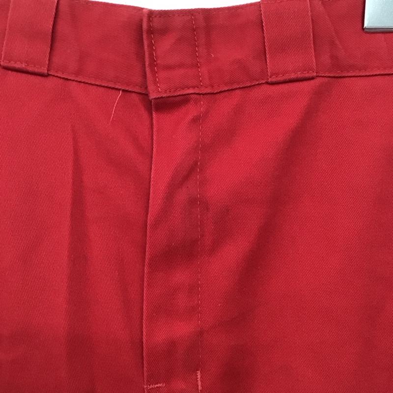 ディッキーズ Dickies パンツ ショートパンツ ショートパンツ ハーフパンツ カジュアルパンツ 32インチ ロゴ、文字 赤 / レッド /  メンズ USED 古着 中古 10146452