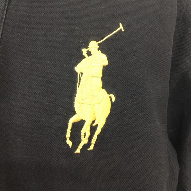 ポロバイラルフローレン Polo by RALPH LAUREN ポロシャツ 半袖 半袖ポロシャツ カラーシャツ 半袖カットソー XXL ロゴ、文字 黒 / ブラック /  メンズ USED 古着 中古 10110424