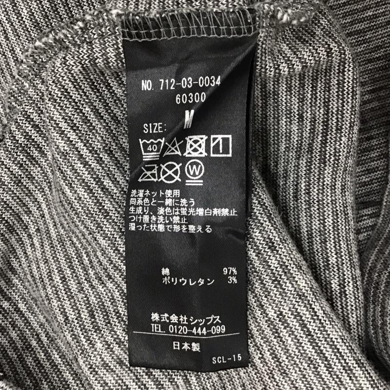 シップス SHIPS カットソー 長袖 長袖カットソー クルーネックカットソー ロングスリーブカットソー プリントTシャツ M 総柄 灰 / グレー /  メンズ USED 古着 中古 10116274