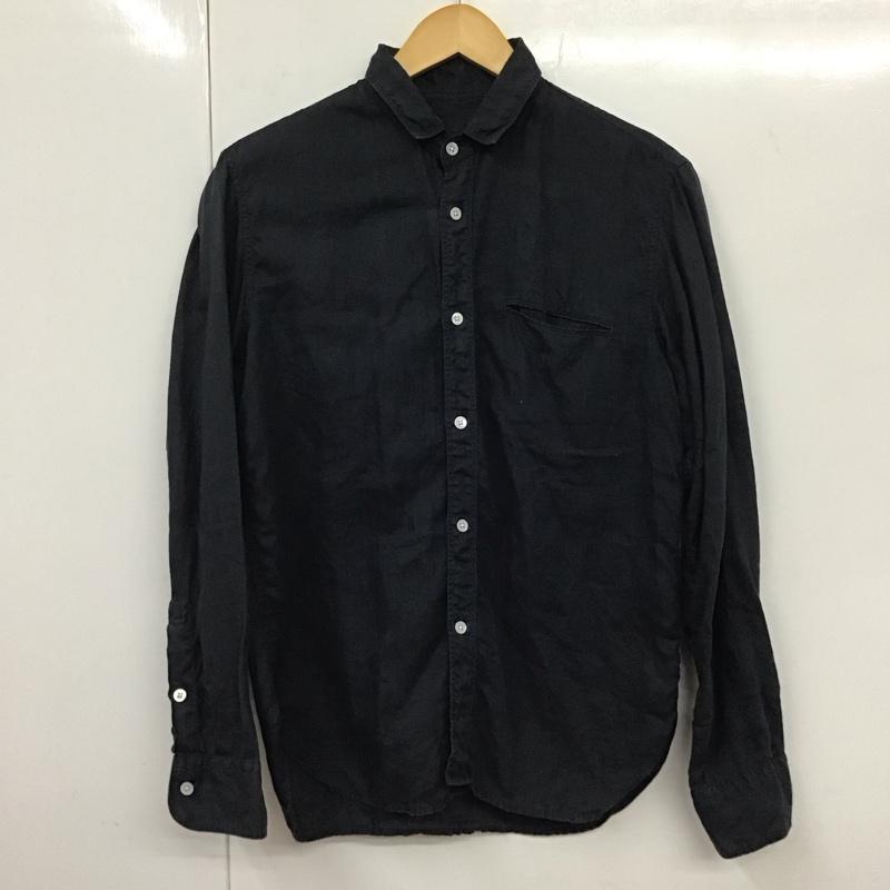 クオドロ quadro シャツ、ブラウス 長袖 1 無地 黒 / ブラック /  メンズ USED 古着 中古 10131940