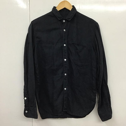 クオドロ quadro シャツ、ブラウス 長袖 1 無地 黒 / ブラック /  メンズ USED 古着 中古 10131940