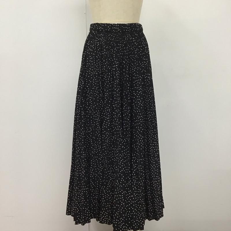 スール soeur7 スカート ロングスカート プリーツスカート 38 ドット 黒 / ブラック / X 白 / ホワイト /  レディース USED 古着 中古 10112945