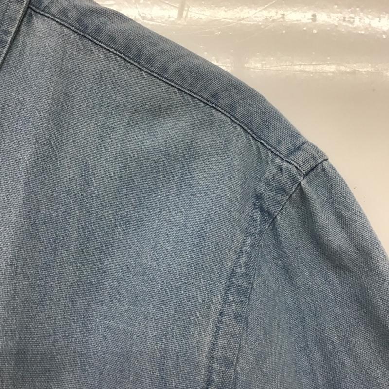 ラルフローレン RALPHLAUREN シャツ、ブラウス 半袖 半袖デニムシャツ ボタンダウンシャツ L ロゴ、文字 インディゴ / インディゴ /  メンズ USED 古着 中古 10133966