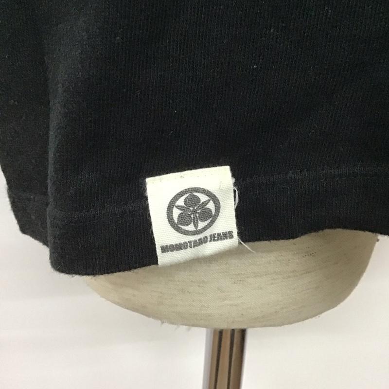 桃太郎ジーンズ MOMOTARO JEANS Tシャツ 半袖 半袖カットソー プリントTシャツ クルーネックカットソー XL 無地 白 / ホワイト / X 黒 / ブラック /  メンズ USED 古着 中古 10107300