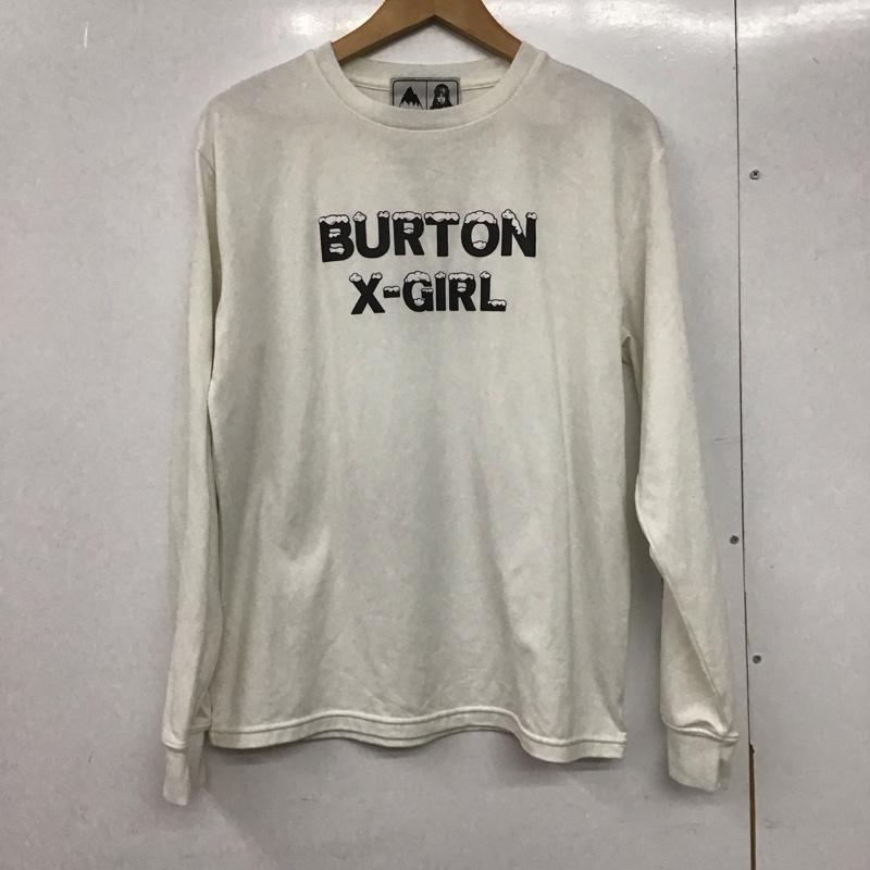 エックスガール X-girl×BURTON Tシャツ 長袖 1 ロゴ、文字 X プリント 白 / ホワイト /  レディース USED 古着 中古 10144049