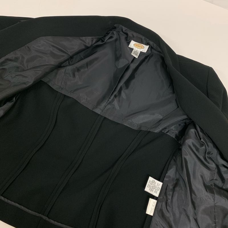 タルボット TALBOTS スーツ ひざ丈スカート 4 無地 黒 / ブラック /  レディース USED 古着 中古 10008856