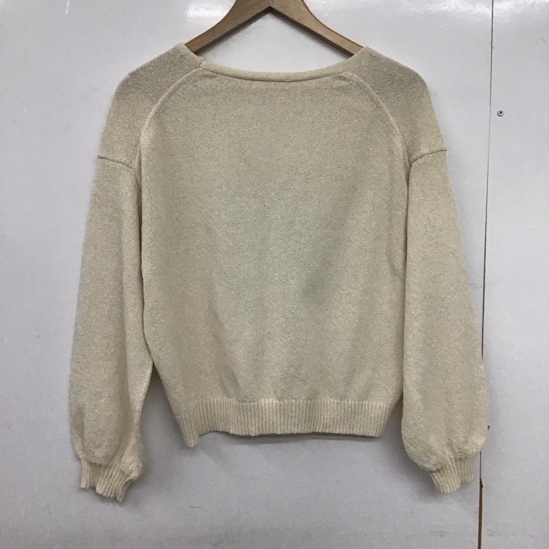 スタディオクリップ studio CLIP カーディガン 長袖 M 無地 アイボリー / アイボリー /  レディース USED 古着 中古 10147789
