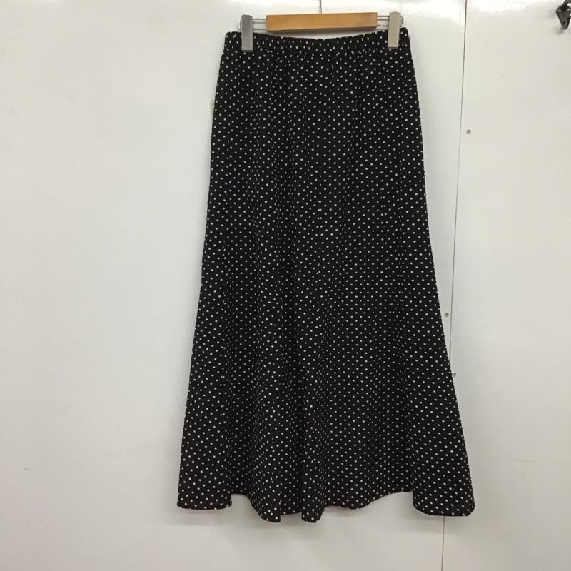 イェッカヴェッカ YECCA VECCA スカート ロングスカート 7A36L0L0100 アソートロングフレアスカート FREE ドット 黒 / ブラック /  レディース USED 古着 中古 10142910