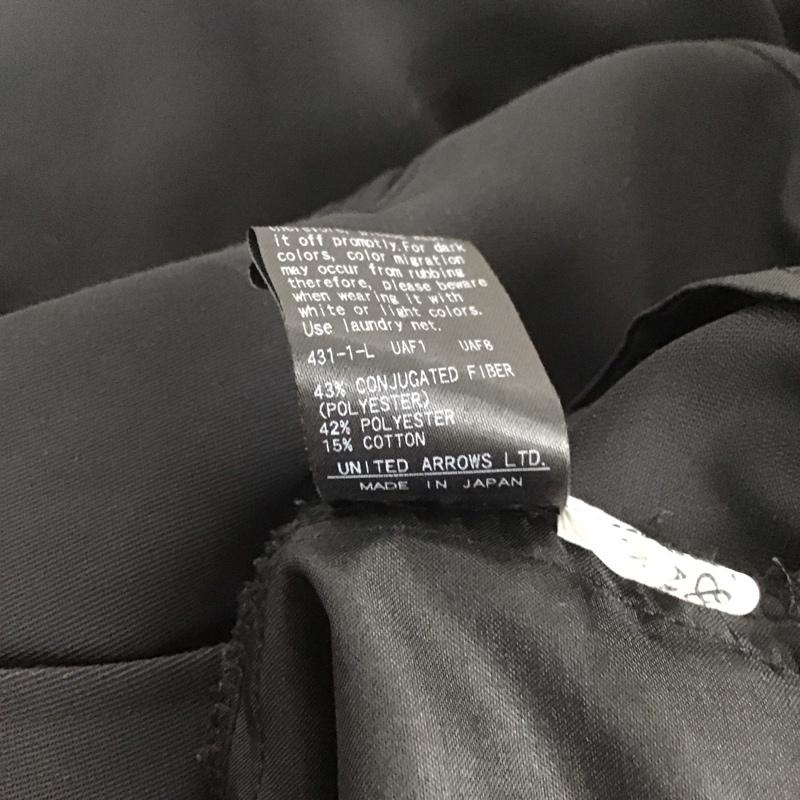 ビューティアンドユースユナイテッドアローズ BEAUTY&YOUTH UNITED ARROWS パンツ スラックス 1614-299-6305 カルゼ バックゴム テーパード パンツ 2 S 無地 黒 / ブラック /  レディース USED 古着 中古 10139362