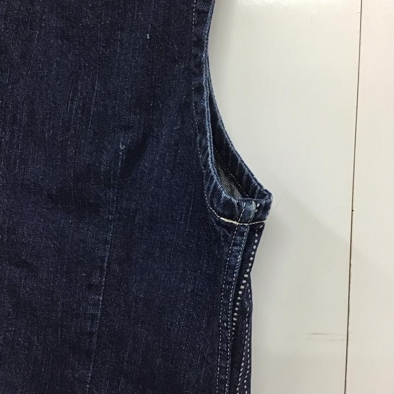 フラットヘッド The Flat Head ベスト ベスト dv-01w ウォバッシュデニムベスト ノースリーブカットソー 前開ボタン 40 ストライプ インディゴ / インディゴ /  メンズ USED 古着 中古 10141807