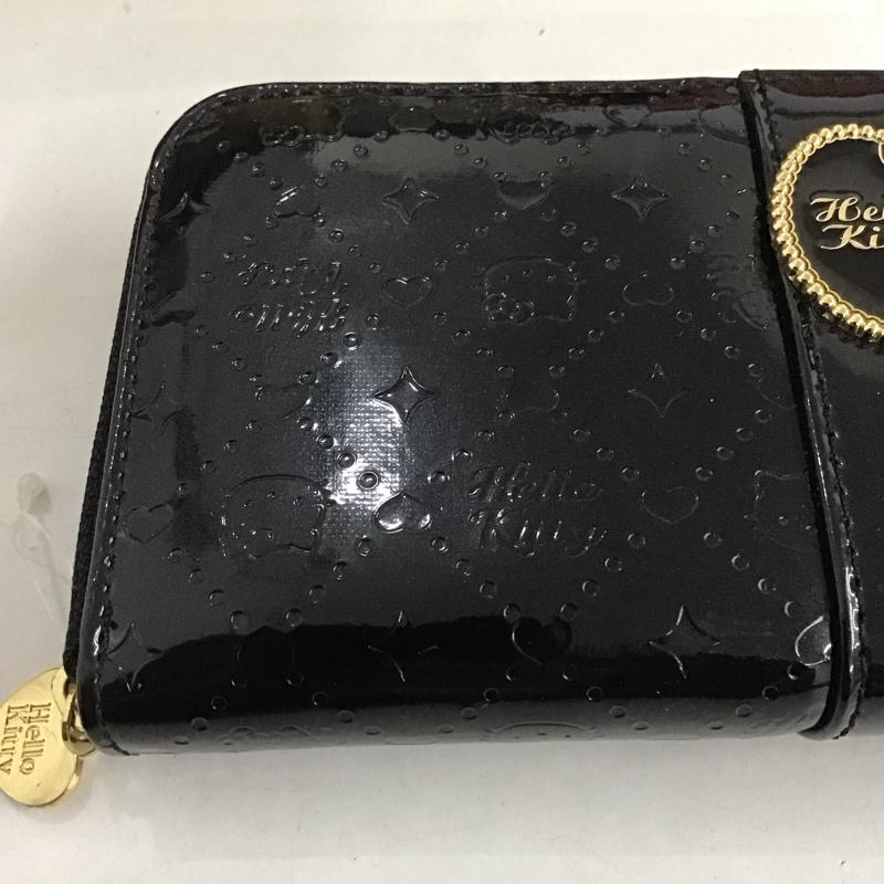 サンリオ sanrio 財布 長財布 キティちゃん ロゴ、文字 黒 / ブラック /  レディース USED 古着 中古 10141894