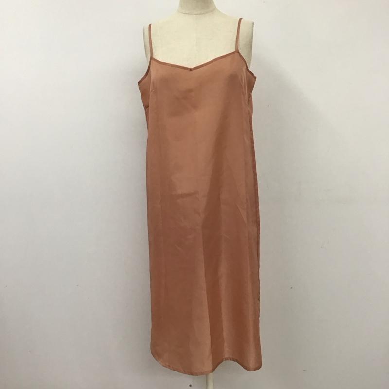 エヌナチュラルビューティーベーシック N.NATURALBEAUTYBASIC ワンピース ロングスカート 017-2240661 くるみ釦シアーギャザーワンピース ロングワンピース ノースリーブワンピース M 無地 橙 / オレンジ /  レディース USED 古着 中古 10113272