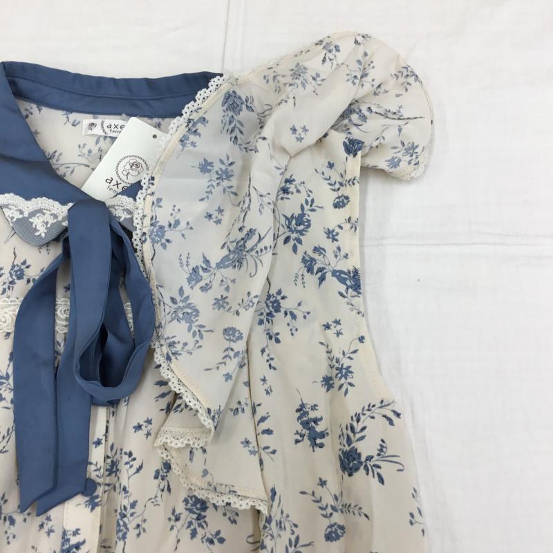 アクシーズファム axes femme シャツ、ブラウス 半袖 M 花柄 白 / ホワイト /  レディース USED 古着 中古 10134395