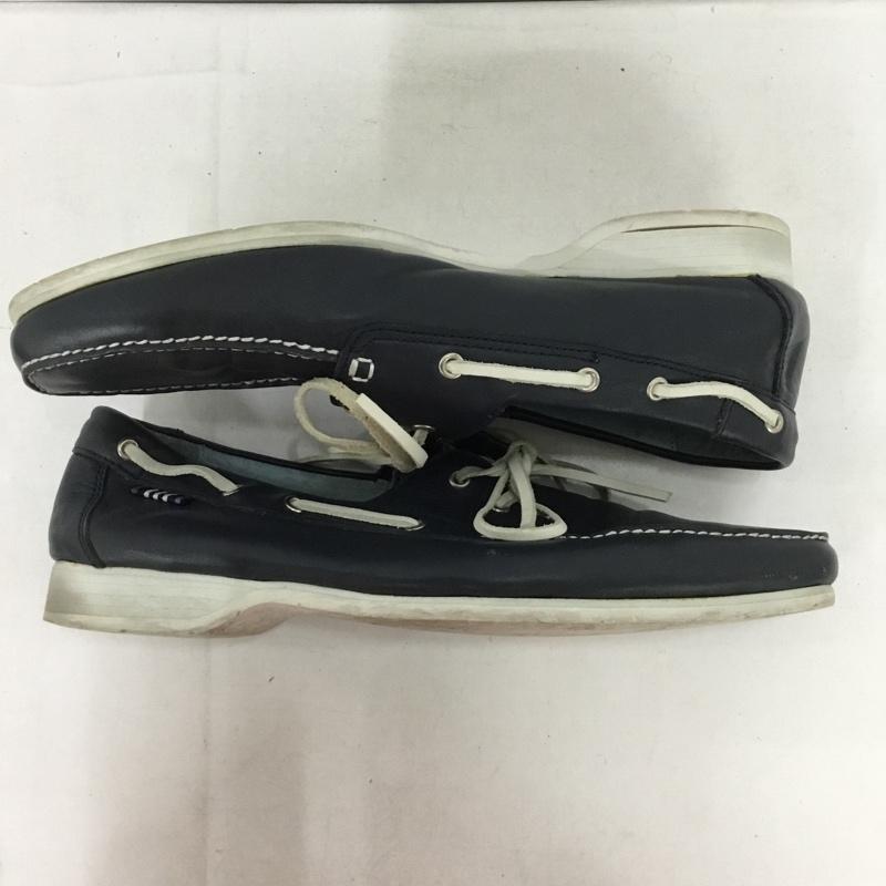 バーバリーブラックレーベル BURBERRY BLACK LABEL カジュアルシューズ カジュアルシューズ BKA52-602-28 デッキシューズ 無地 紺 / ネイビー /  メンズ USED 古着 中古 10136298