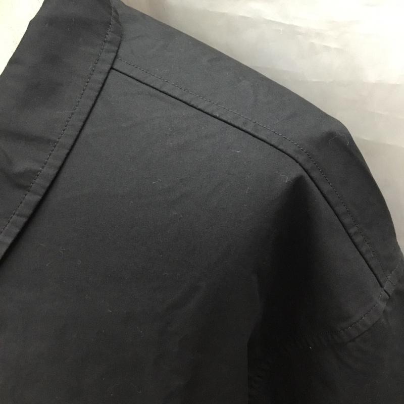 バルカン VULCAIN シャツ、ブラウス 半袖 212-1033 半袖シャツ カラーシャツ 半袖カットソー チャイナシャツ L 無地 黒 / ブラック /  メンズ USED 古着 中古 10120261