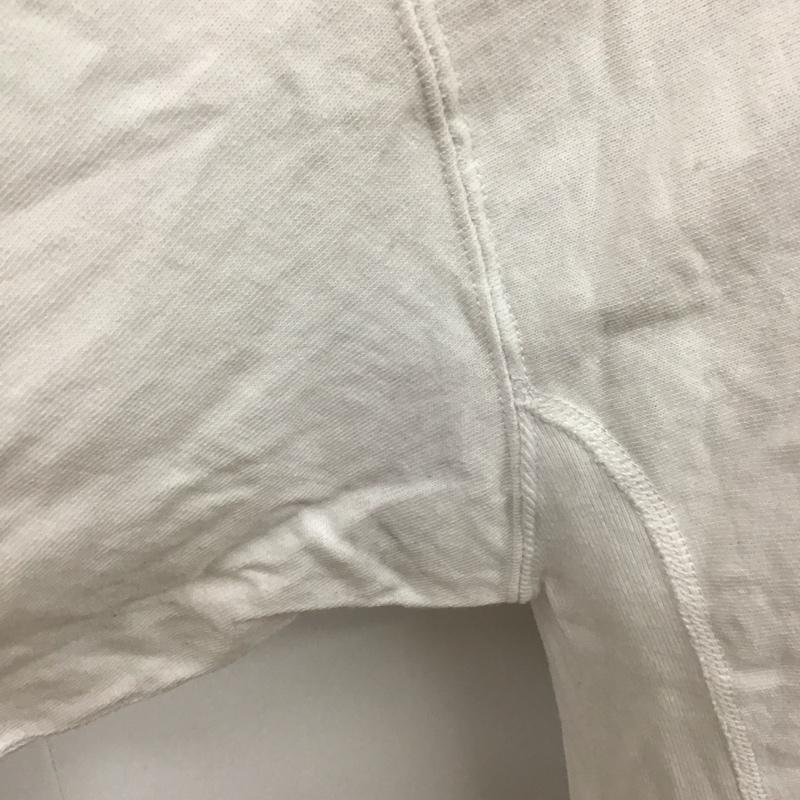 チャンピオン Champion カットソー 長袖 c3-r404 リバースウィーブ袖アップリケ長袖Tシャツ プリントTシャツ XL ロゴ、文字 白 / ホワイト /  メンズ USED 古着 中古 10127350