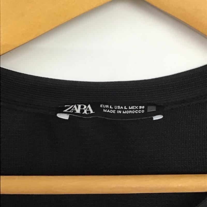 ザラ ZARA ワンピース ミニスカート L 無地 黒 / ブラック /  レディース USED 古着 中古 10150545