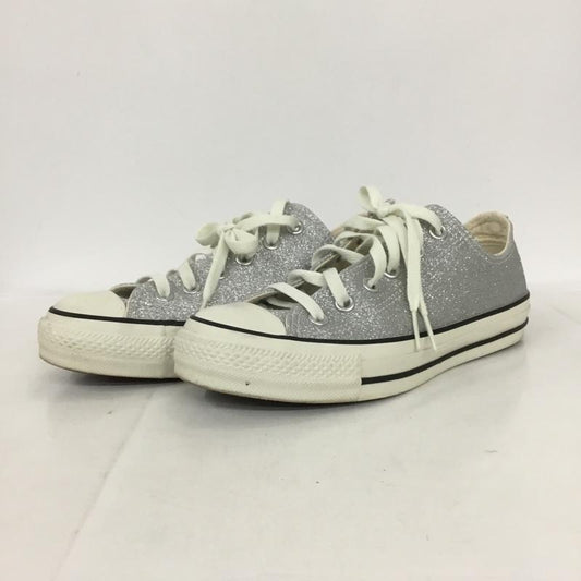 コンバース CONVERSE スニーカー スニーカー 1SD533 ALL STAR R GLITTER グリッター 23.5cm 23.5cm ロゴ、文字 銀 / シルバー /  レディース USED 古着 中古 10131811