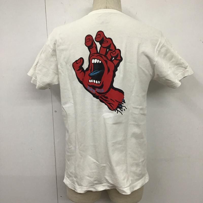 サンタクルーズ SANTA CRUZ Tシャツ 半袖 半袖Tシャツ プリントTシャツ クルーネックカットソー L プリント 白 / ホワイト /  メンズ USED 古着 中古 10124951
