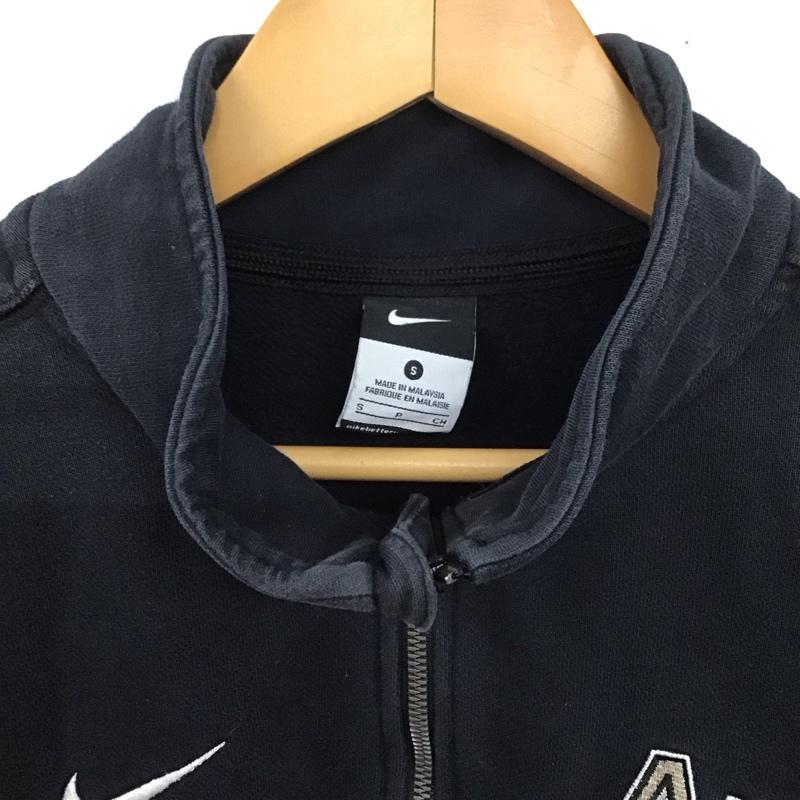 ナイキ NIKE トレーナー 長袖 ハーフジップ 長袖トレーナー スタンドネック スポーツウェア S ロゴ、文字 黒 / ブラック /  メンズ USED 古着 中古 10138769