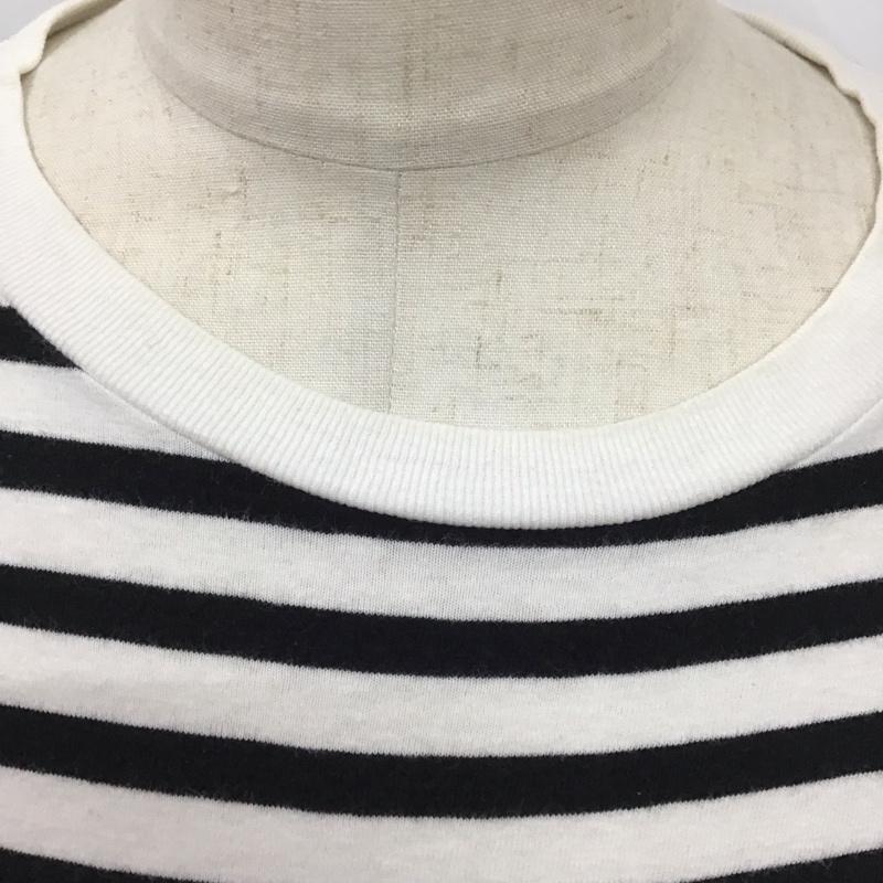 アンユーズド UNUSED カットソー 長袖 長袖カットソー クルーネックカットソー ロングスリーブカットソー ボーダーTシャツ 3 ボーダー柄 白 / ホワイト / X 黒 / ブラック /  メンズ USED 古着 中古 10124170