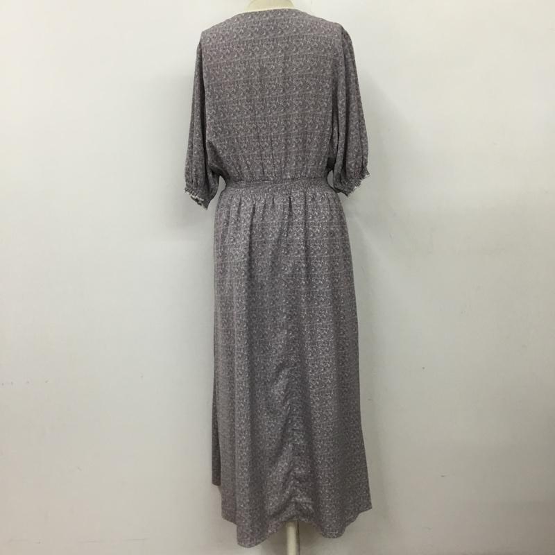 レイカズン Ray Cassin ワンピース ロングスカート 513-627510 Vネックパイピング花柄ワンピース 半袖ロングワンピース FREE プリント マルチカラー / マルチカラー /  レディース USED 古着 中古 10115803