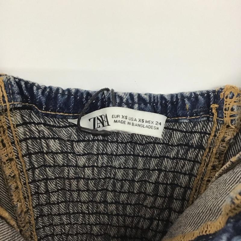 ザラ ZARA キャミソール キャミソール 3607/210/407 デニム XS 無地 青 / ブルー /  レディース USED 古着 中古 10149093