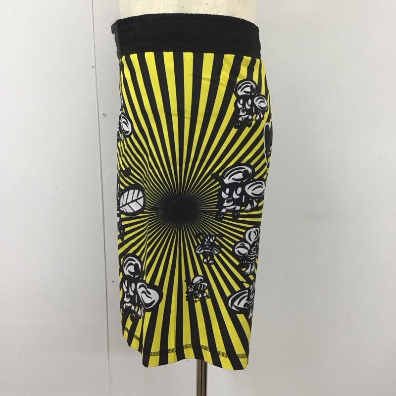 スコロクト SKOLOCT パンツ ショートパンツ ハーフパンツ ショートパンツ カジュアルパンツ krazybee ファイトパンツ M プリント 白 / ホワイト / X 黒 / ブラック / X 黄 / イエロー /  メンズ USED 古着 中古 10111954